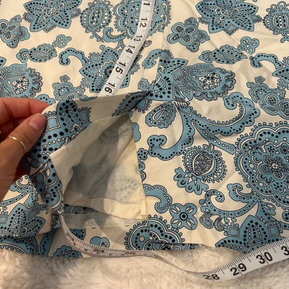 VTG Ann Taylor Women's Size 8 Blue/White Paisley 100% Skirt Maxi‎ Skirt - Picture 6 of 6